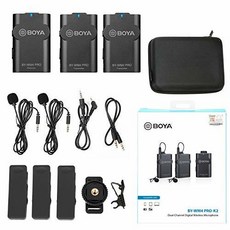 BOYA by-WM4 PRO TX+TX+RX Compact 2.4 GHz Wireless Lavalier Mic/164484, 상세내용참조