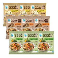 청정원 건강한밥 단호박+버섯소고기+닭가슴살 각 3개, 단호박+버섯소고기+닭가슴살 총 9개