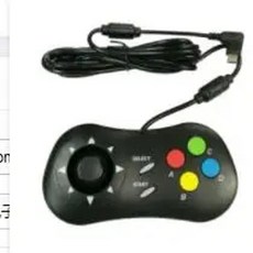 게임패드 game pad 미니 컨트롤러 패드 게임패드 조이스틱 ABCD 버튼 neogeo 용, 검은색, 1개, Black