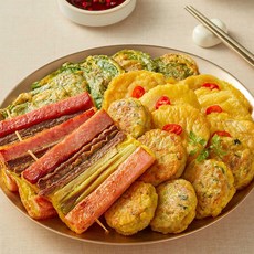 사옹원 명품 모듬전 666g 계란옷입은고기완자168g 8개 / 생깻잎전144g 6개 / 꼬치산적174g 3객 / 동태전180g 6개, 2개