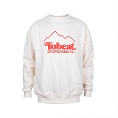 요비트 YOBEAT LOGO CREWNECK CREAM 스노우보드 크루넥 티셔츠 스웻 셔츠 맨투맨