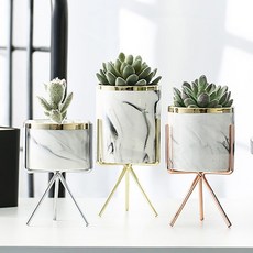 긴 남궁민 유리 꽃병 소화기 산소 빈티지 스티커 도자기 화병 백자 달항아리 인테리어 vase 소품 화분, Silver S