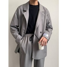 바람막이 남성용 오버 사이즈 슈트 자켓 캐주얼 루즈 윈드 브레이커 코트 가을 뉴 남성