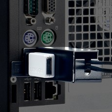[스마트키퍼] 키보드마우스락 | USB기기 잠금장치 | USB 포트보안 | 케이블 잠금, 블랙(BK), 키보드/마우스락 1개, 1개