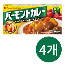 하우스푸드 바몬드 카레 중간맛, 4개, 115g