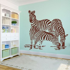 냉장고 스티커 얼룩말 벽 마시는 소파 아이 데칼 동물 침실 자연 핀토 보육 방 대형, 56cmx52cm, green