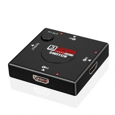 [해외] 1PCS 3 입력 1 출력 미니 3 포트 HDMI 스위치 스위처 분배기 박스 선택기 HDTV 1080P Vedio HDMI KVM 스위처 NEW HOT, Black