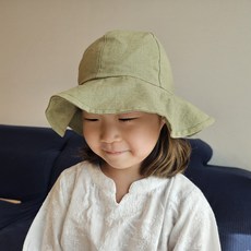 후니네 아동용 튤립 린넨 벙거지