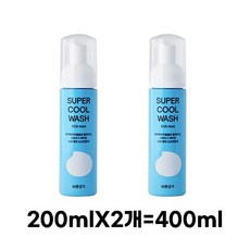 바른생각 슈퍼 쿨 워시 포 맨 남성청결제, 400ml, 2개 - 남성청결제바른생각