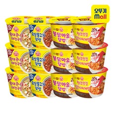 오뚜기 컵밥 4종 각 3개 원조맛집김치찌개밥 310g+불닭마요덮밥 277g+오삼불고기덮밥 310g+황태콩나물해장국밥 302g 1세트, 1개