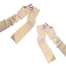 다매다매 1+1 겨울 니트 무지 핸드 워머 암 단색 롱 팔토시