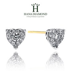 하나다이아몬드 1부 다이아몬드귀걸이 14K 18k 웨딩귀걸이 기념일선물 - 르샤또 HNDER01913 귀걸이
