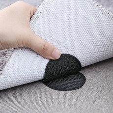 침대 소파 패드 미끄럼 방지고정 논슬립 벨크로 5p, 블랙원형