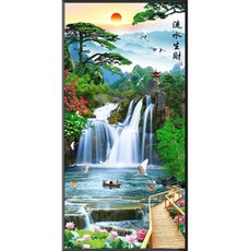 보석십자수산수화