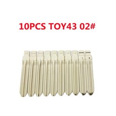도요타 VIOS Hilux Fortuner Corolla Yaris용 자동차 키 블레이드 KD KEYDIY VVDI XHORSE JMD용 02 KD 블레이드 LISHI TOY43, 1)10PCS, 10개