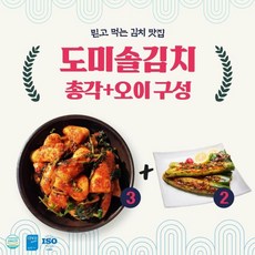 eTV 도미솔김치 총각김치3kg+오이통김치2kg, 1