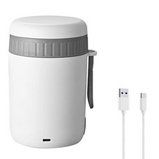 USB 충전 가열 도시락 전기 휴대용 사무실 음식 보온기 스테인리스 스틸 용기 여행 피크닉, 450 ML, Lunch Box