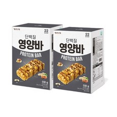 엄마사랑 단백질 영양바 25g x 22개 x 2팩 간식 회사 사무실 학교 어린이집 코스트코, 2개