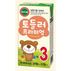 베지밀 토들러 프리미엄 3단계 아기두유 190ml, 원액두유, 25개