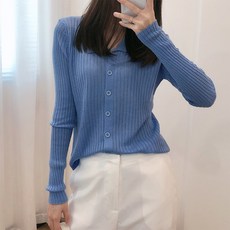 POLO 넥구덩이 니트 가디건 여성 봄가을 슬림 슬림핏 긴 소매 얇은 스웨터 코트 아우터 니트가디건
