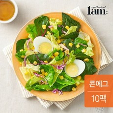 [AKMALL]1am 토핑업 알뜰샐러드 콘에그 195g x 10팩, 색상:단일상품, 10개