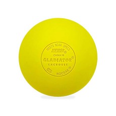 Gladiator Lacrosse® 싱글 공식 라크로스 볼 - 오렌지 - NOCSAE 표준 충족 SEI, 12 Balls, 옐로우