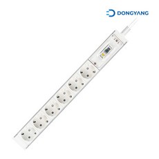 동양전자산업 애니탭 알루미늄 4000w 고용량 멀티탭 누전차단 20A 6구 2m, 1개, 화이트