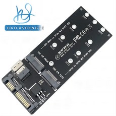 확장 핀 22 8654 M.2 카드 어댑터 메인보드용 데스크탑 SFF M2 NVME SSD PC to SATA 변환기, 1개