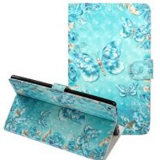 Fire HD 10 Case 2017 7세대 Allytech PU 가죽 3D 패턴 투 오프 스마트 보호 커버 자동 수면 웨이크 카드 시트 아마존 킨들 파이어 HD 10 2017/2015 블루나비, 상세페이지 참조