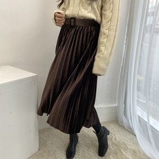 S20201221004 벨벳 벨트 스커트 3color