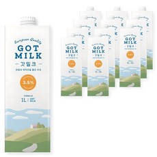 갓밀크 멸균우유, 1000ml, 12개