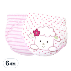 조이멀티 배변훈련팬티 2입, 양H (핑크), 6세트
