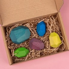 나무 쌓기 돌 빌딩 블록 무지개 균형 교육 장난감, 2.B 5pcs, 1개