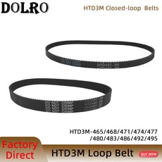 볼베어링 아크 HTD 타이밍 벨트 C 465 468 471 474 477 480 483 486 492 495 폭 6mm 9mm 10mm 12mm 15mm 20mm 고무 폐쇄 루프, [02] 10mm, [01] 1 개, [07] 3M 483(Teeth161), 1개