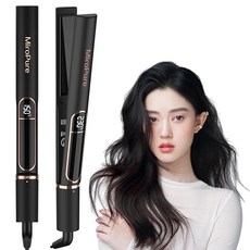 2024 신등장 MiroPure 고데기 스트레이트 30㎜ 2way 다리미 컬 급속 가열 100-240V 해외 대응 150℃～230℃ 5단계 조정 액정 모니터- 여행 장갑 포함, 상세페이지 참조, 상세페이지 참조
