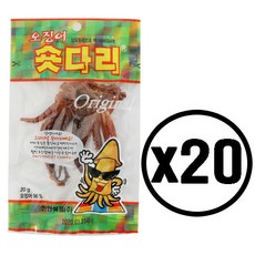 숏다리 20봉, 20g, 20개