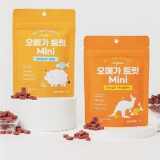 드룰린 오메가 트릿 미니 2종 45g 강아지 칭찬 훈련용 간식, 오메가3&양고기, 1개 - 강아지트릿