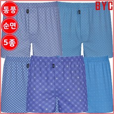 BYC 남자 순면 데일리 트렁크 팬티 5매 1008