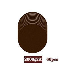 스테인레스연마제제거제 후커 플레이트 생크 소프트 폼 버퍼링 샌딩 디스크 회전 공구 드릴 부착용 50mm 후크 및 루프 패드 2 인치, 3) 80grit 60pcs