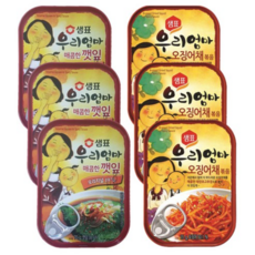 샘표 우리엄마 매콤한 깻잎 70g x 3p + 깨끗한 깻잎 70g x 3p, 4세트