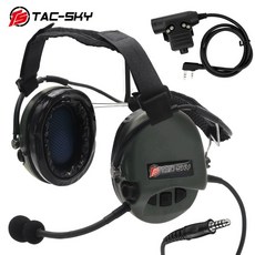 워키토키 TAC-SKY TCI LIBERATOR II 실리콘 귀마개 헤드 밴드 버전 소음 차단 픽업 SORDIN 워키 토키 슈팅 헤드폰, S0042FGPTT