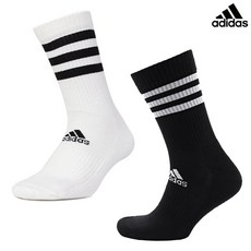 아디다스 양말 3S 쿠션 크루 삭스 1P 2종 택1, 02.화이트