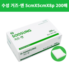 수성 접은거즈 2인치 5cmX5cmX8겹 200매, 5개, 1개