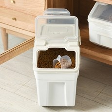 펫띵 완벽밀폐 강아지 고양이 사료통 2size 습기 차단 제거 펫 애견 사료보관통, 사료통 (대형), 사료통 (대형), 1개