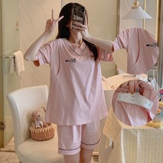 수유잠옷 파자마 홈웨어 산부복 88사이즈 산후조리내복 원피스잠옷