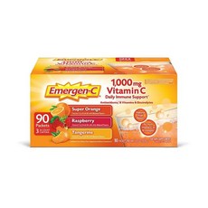 Emergen-C 1000mg Vitamin C 90 packs 이멀전씨 비타민 90팩, 1박스, 90정