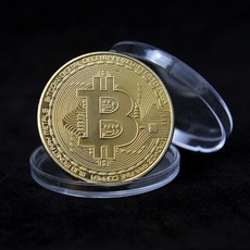 희귀동전 기념품 골드 도금 비트 코인 아크릴 상자 수집품 좋은 선물 비트 동전 동전수집, 금