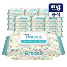 삼정펄프 [삼정펄프] 그레이스 물티슈 100매(캡형)x24팩 한박스, 1
