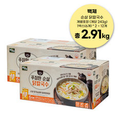백제 푸짐한 순살 닭칼국수 - 상온보관 실온보관 최신제조, 2.916kg, 1개