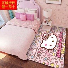디즈니 미키 미니 마우스 헬로키티 러그 카페트 공주 핑크 사계절 미끄럼 방지 침실 꾸미기, 다크 브라운 KT 레오파드 프린트
